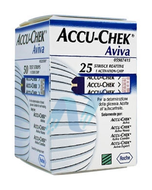 Accu-Chek Linea Controllo Glicemia Aviva 25 Strisce Rilevatrici