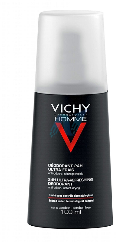 Vichy Linea Homme Deo Deodorante Uomo Vapo Ultra Fresco Anti-Cattivi Odori 100ml