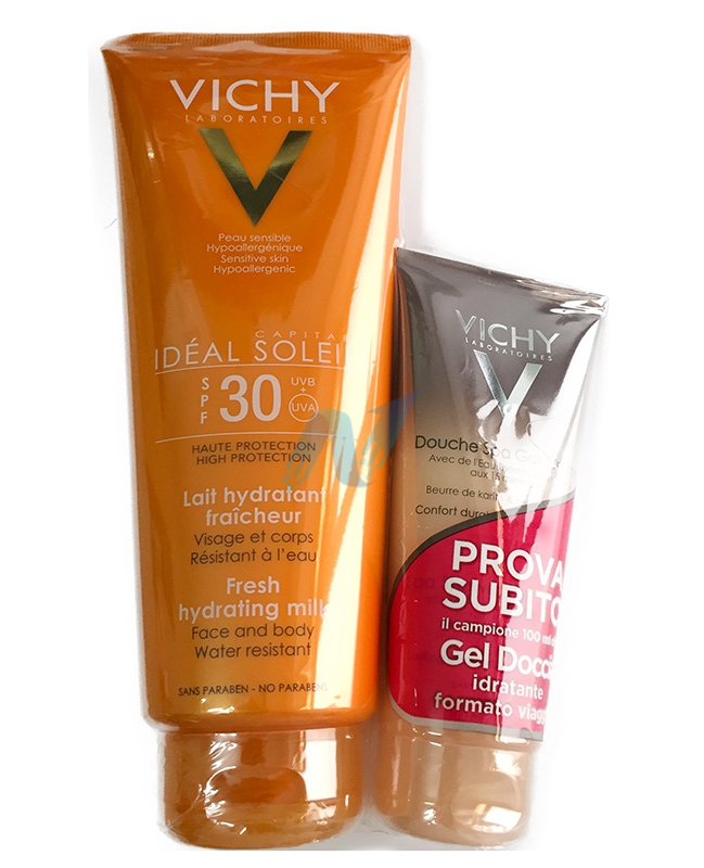 Vichy Linea Ideal Soleil SPF30 Gel-Latte Bagnato/Asciutto + Doccia SPA Gel Crema