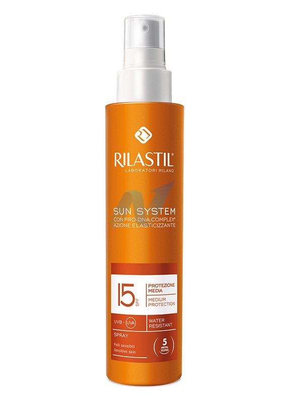 Rilastil Linea Sun System PPT SPF15 Spray Solare Elasticizzante Corpo 200 ml