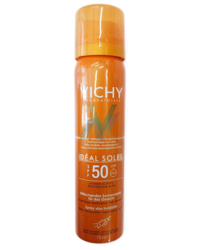 Vichy Linea Ideal Soleil SPF50 Viso Spray Solare Protettivo Invisibile 75 ml