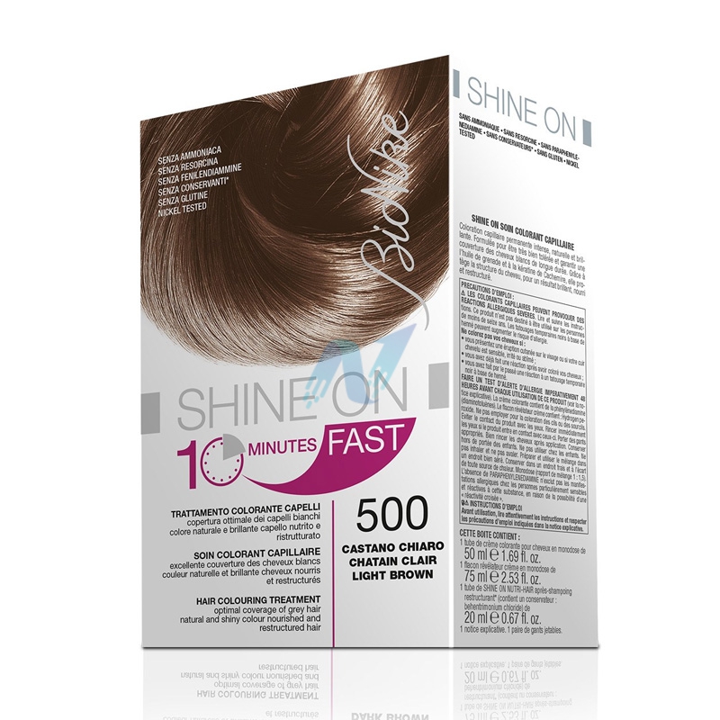 Bionike Tinta Capelli Shine ON Fast 10 Minuti 500 Castano Chiaro