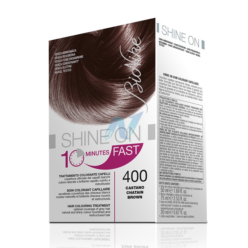 Bionike Tinta Capelli Shine ON Fast 10 Minuti 400 Castano