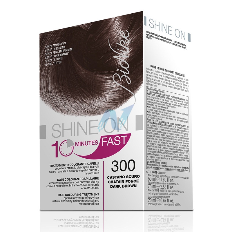 Bionike Tinta Shine On Fast Trattamento 10 Minuti 300 Castano Scuro