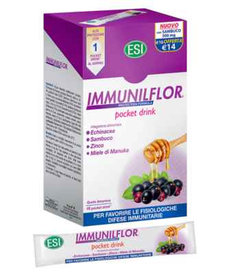 Immunilflor Difese Immunitarie Pocket Drink Integratore 16 da 20 ml